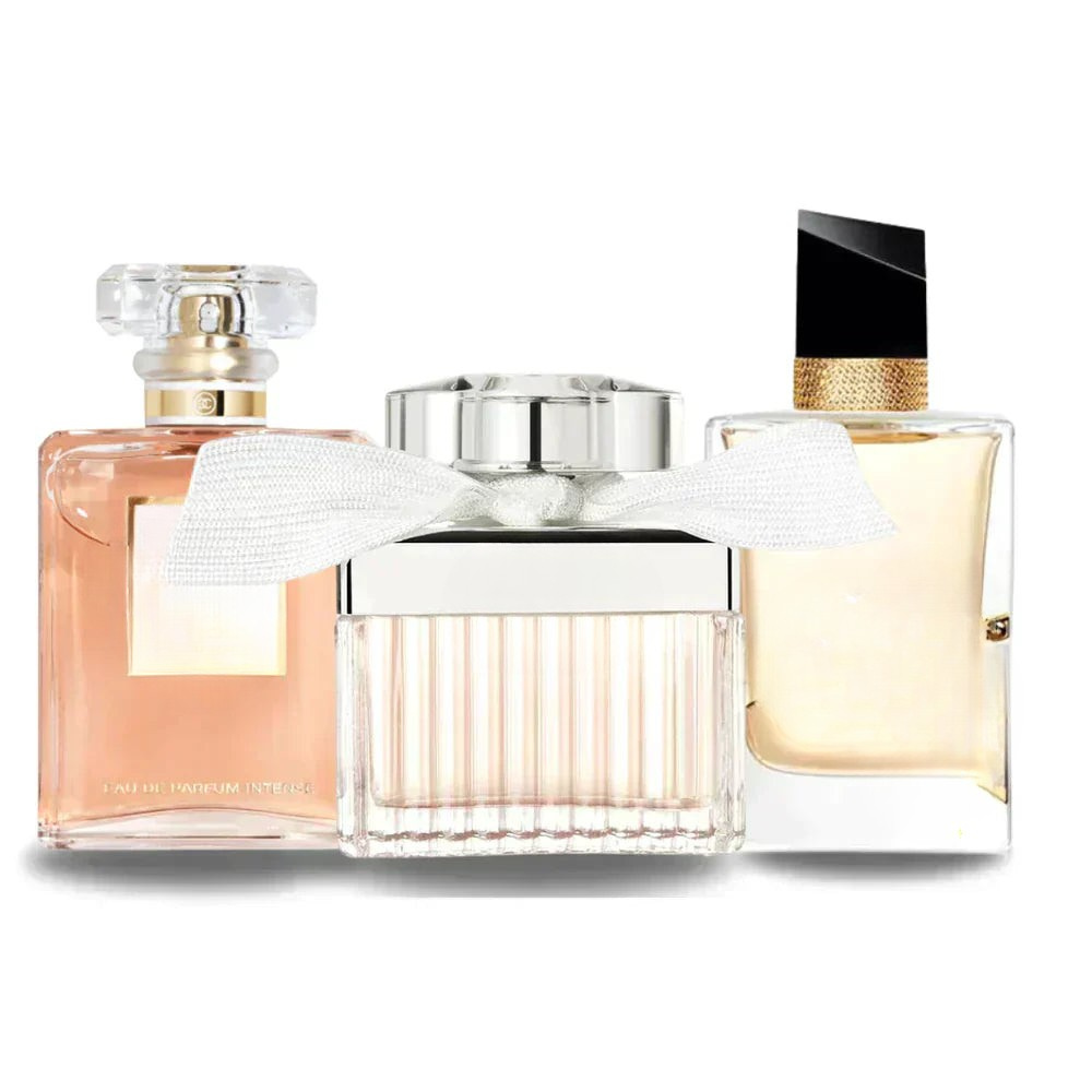 Bundle of 3 Fragrances Chanel COCO MADEMOISELLE, Yves Saint Laurent LIBRE e CHLOÉ 100ml