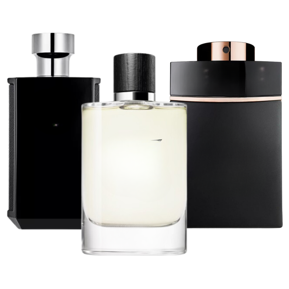 Bundle of 3 Fragrances Bvlgari In Black, Giorgio Armani Acqua Di Gio, y L’Homme Prada Intense 100ml